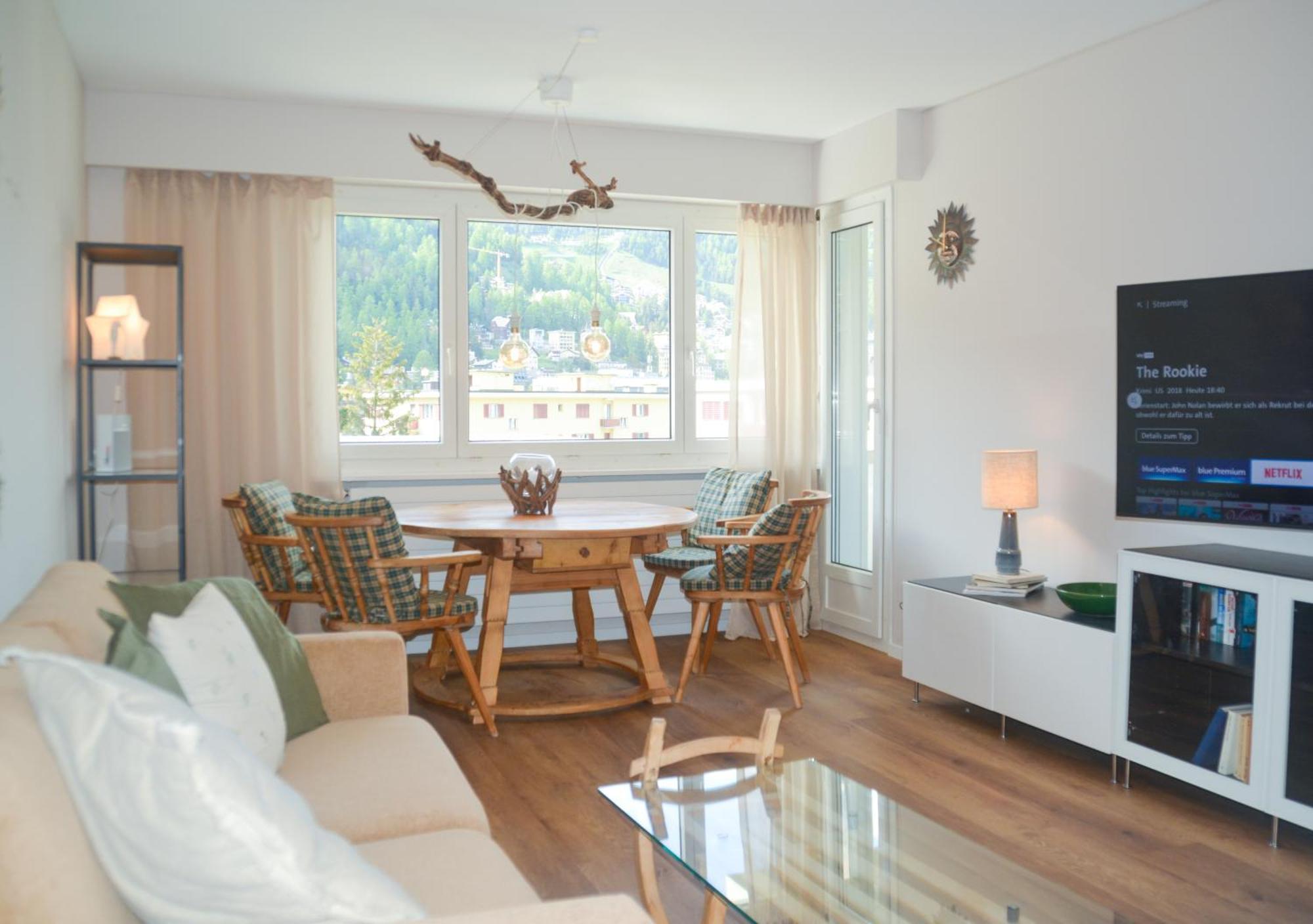 Swissme - Neu-Seeblick-Balkon-Parkplatz-Nahe Bergbahn Sankt Moritz Esterno foto